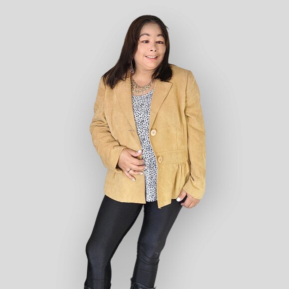 JESSICA WOMENS TAN COLOR SIZE 12 BLAZZER JACKET - Picture 5 of 9